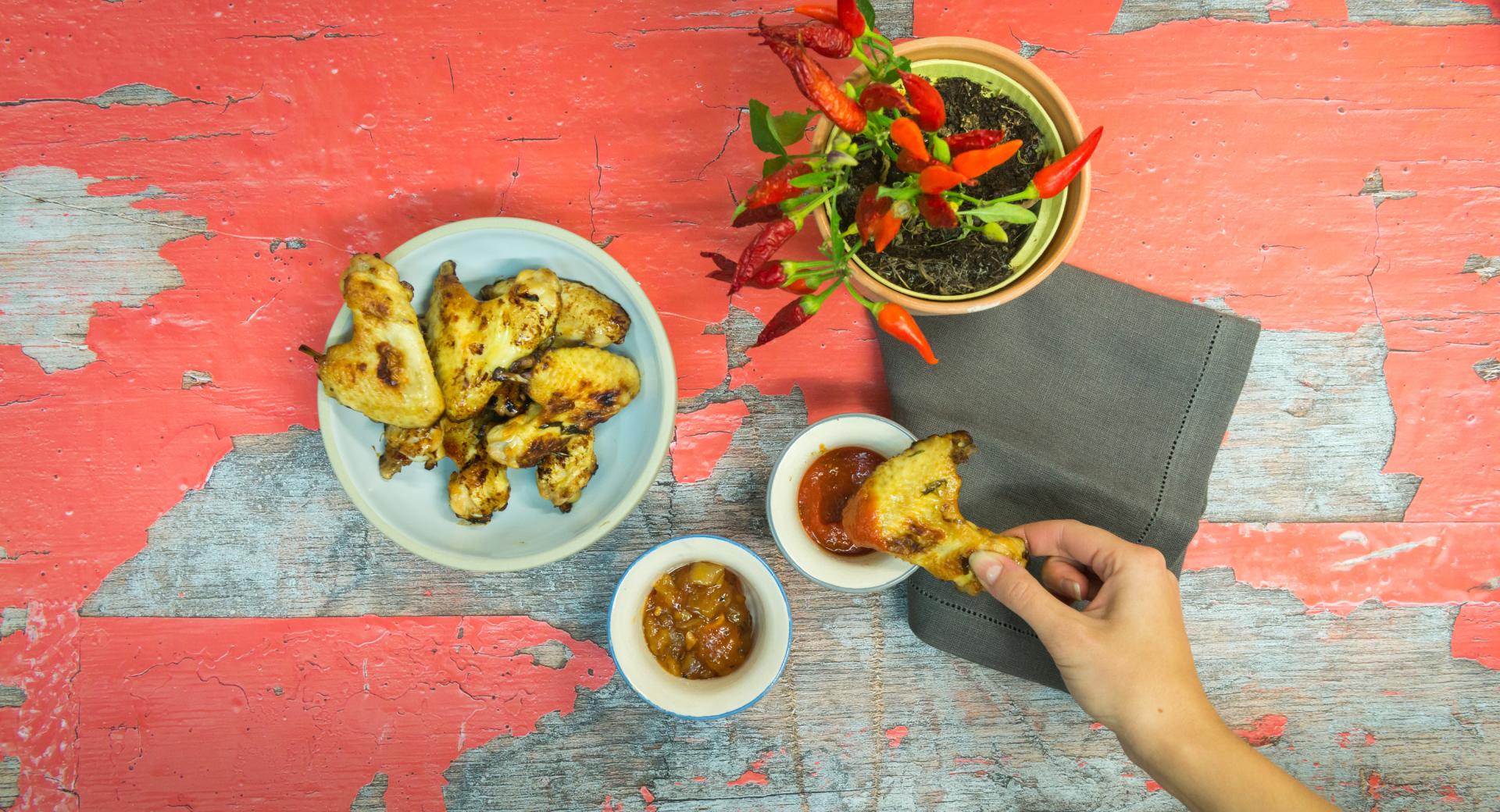 Chicken wings with orange honey marinade