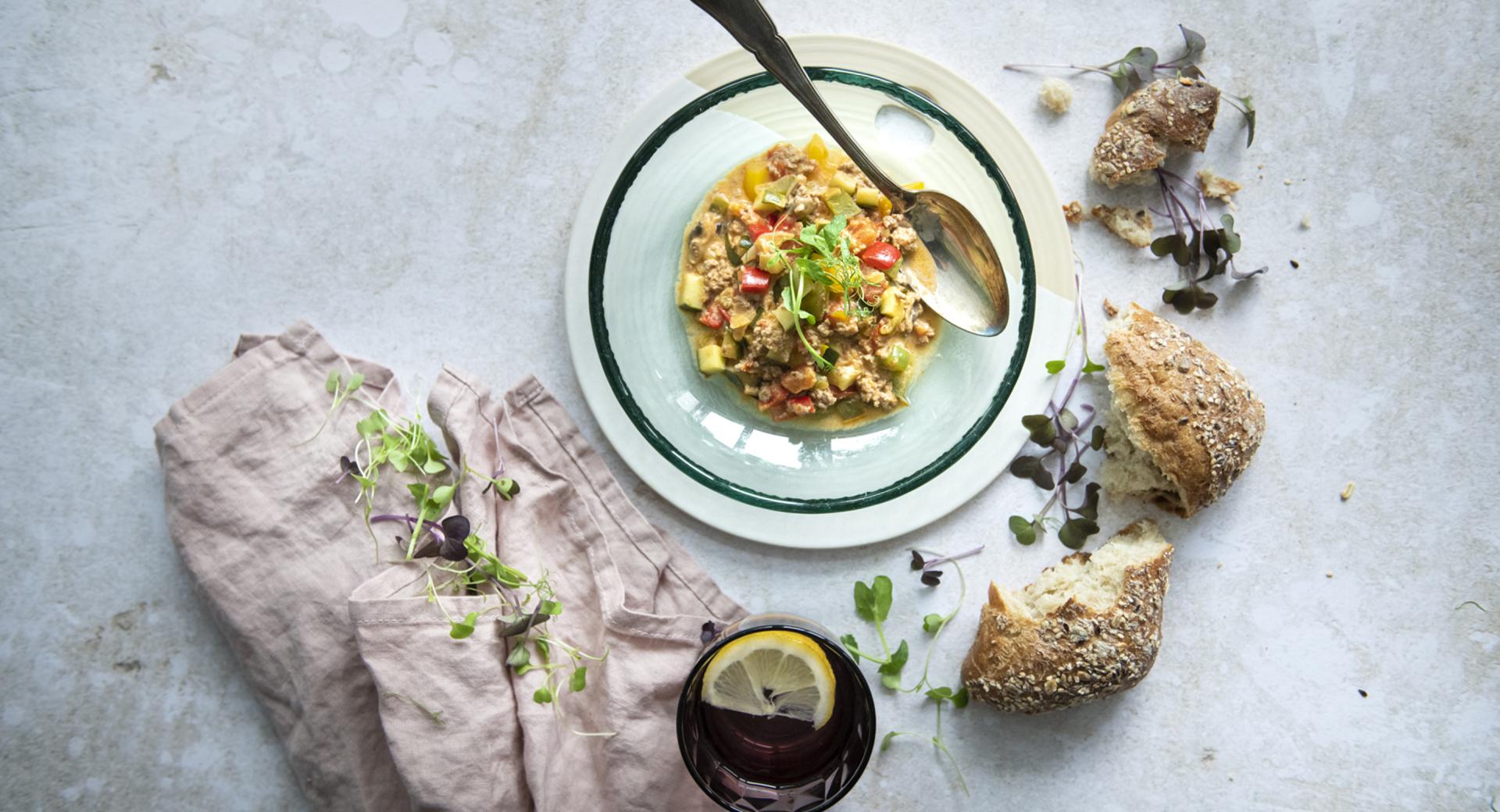 Colorful minced meat 