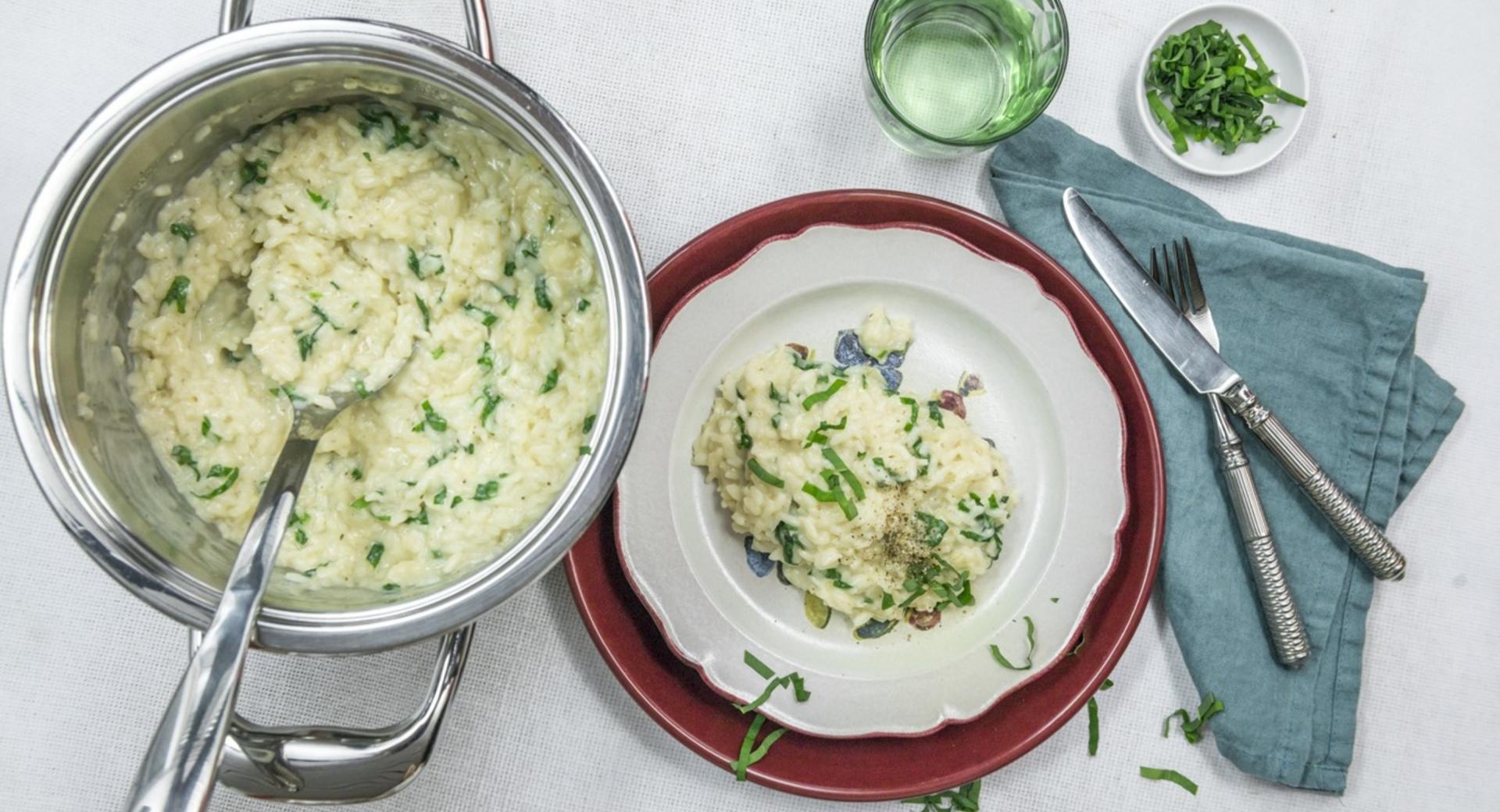 Risotto with wild garlic