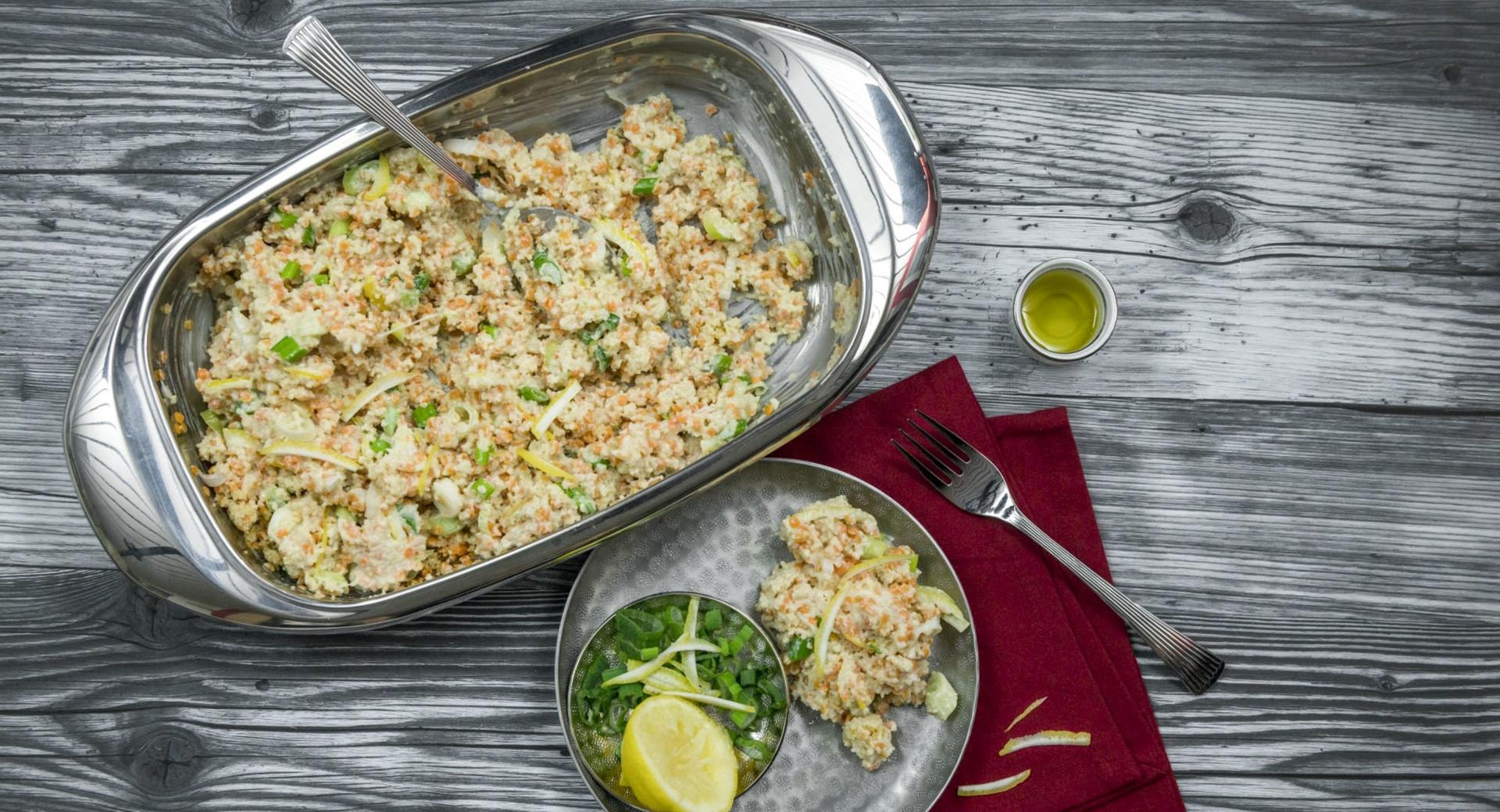 Salad with couscous and lentils