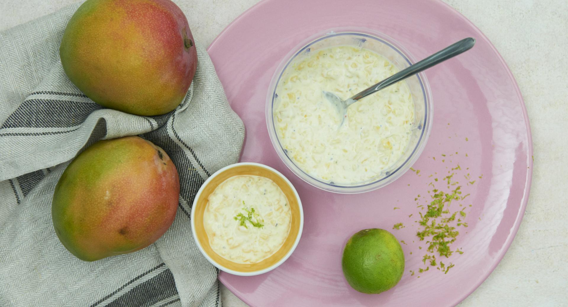 Mango and lime dip