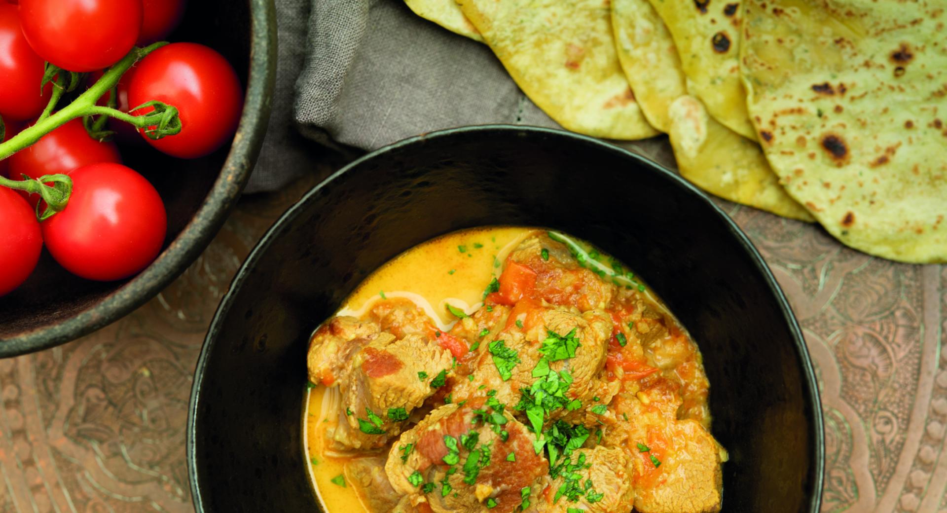 Lamb curry with chapati