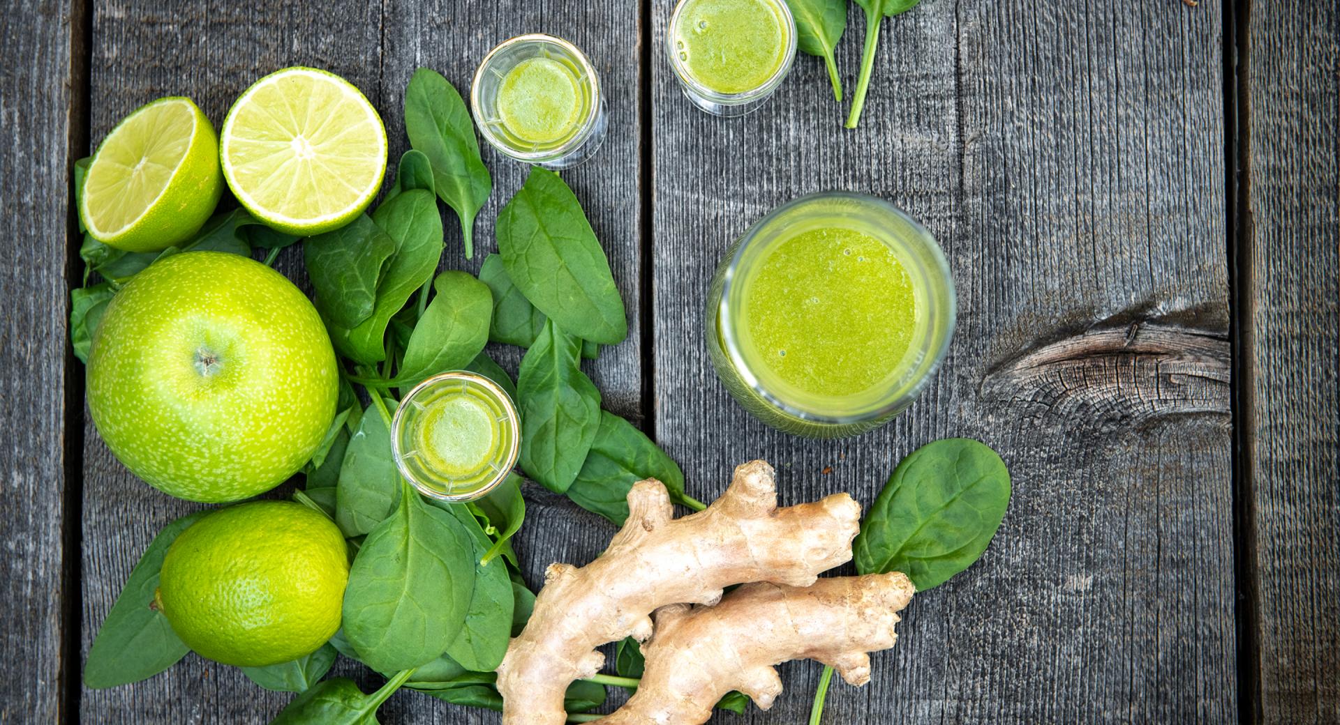 Ginger shot: Healthy Green