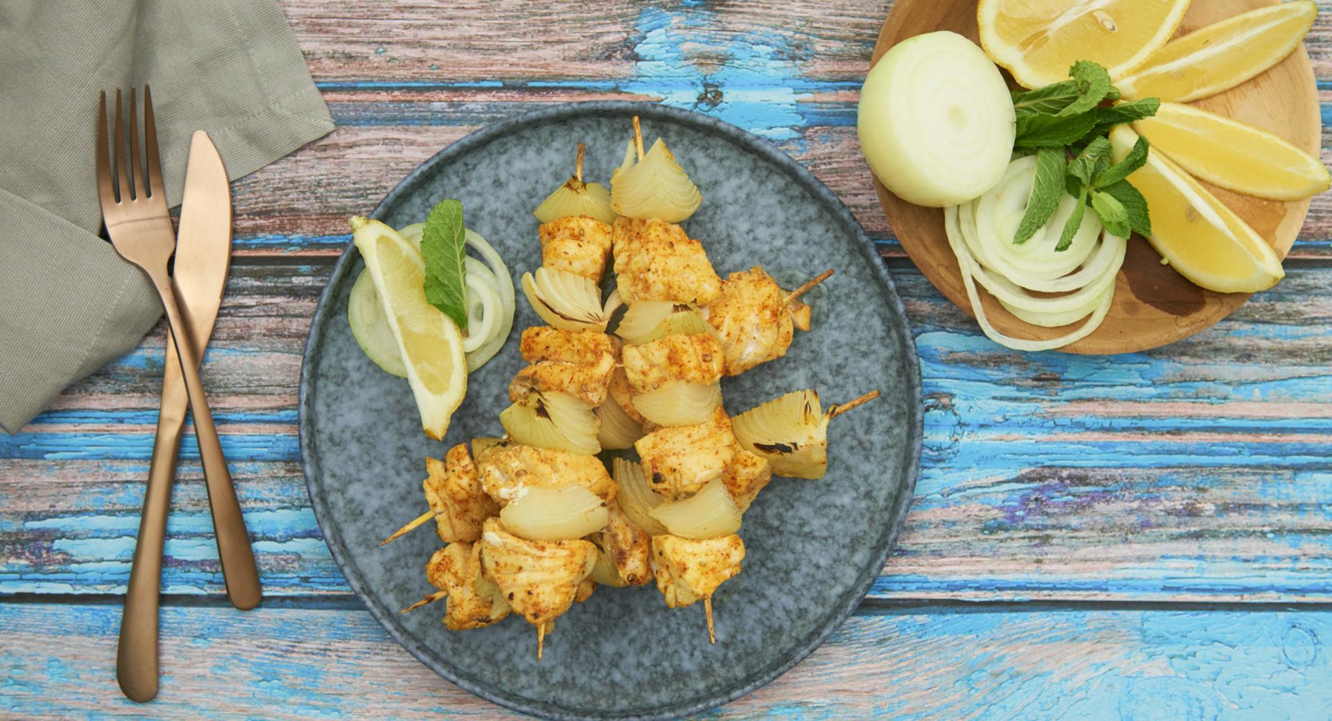 Fish tikka (Indian fish skewers)