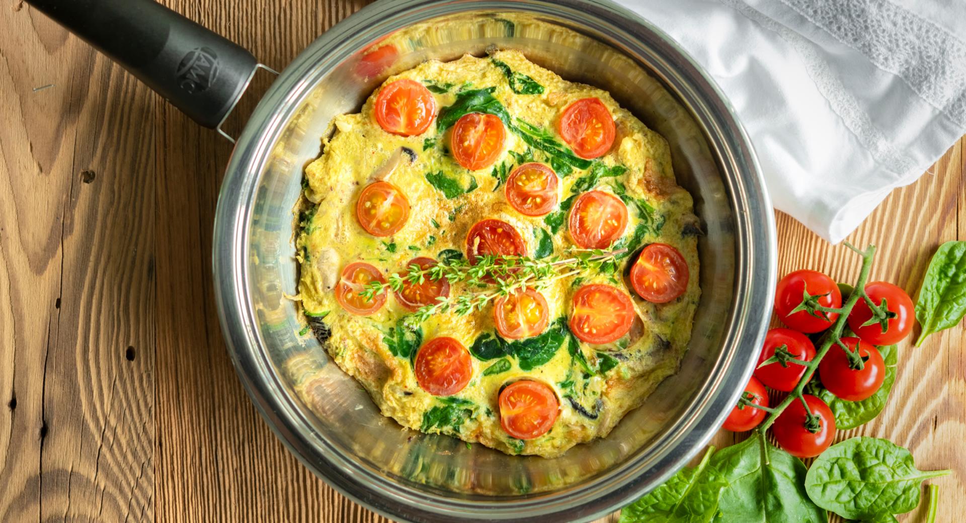 Farmer’s omelet with spinach