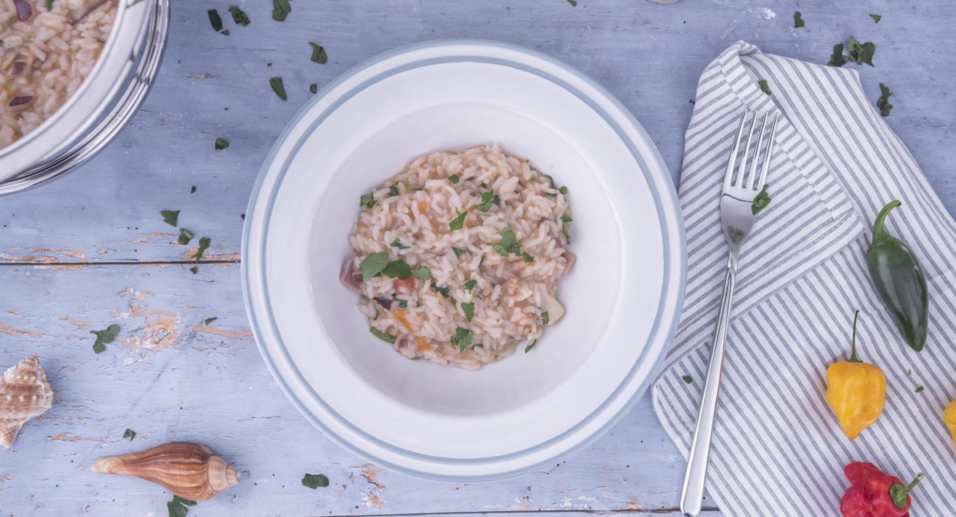 Risotto with seafood