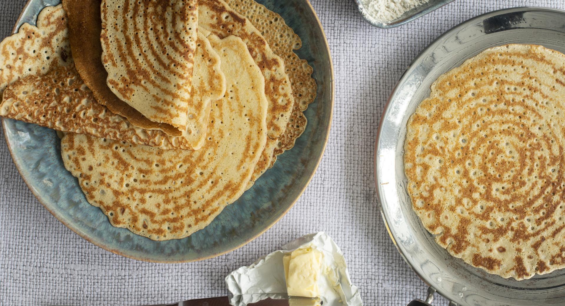 Buckwheat crepes (galettes)
