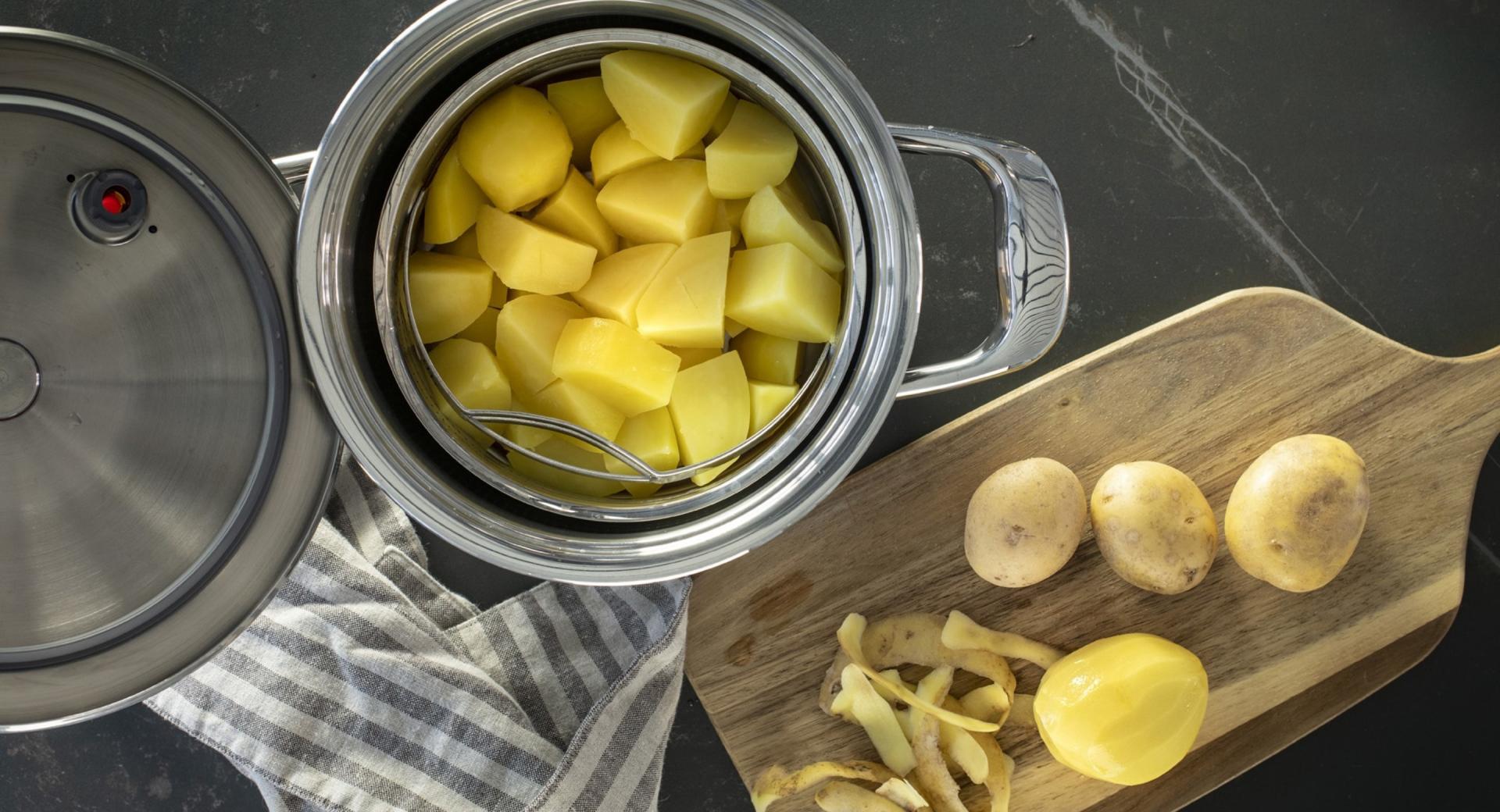 Potatoes in cubes