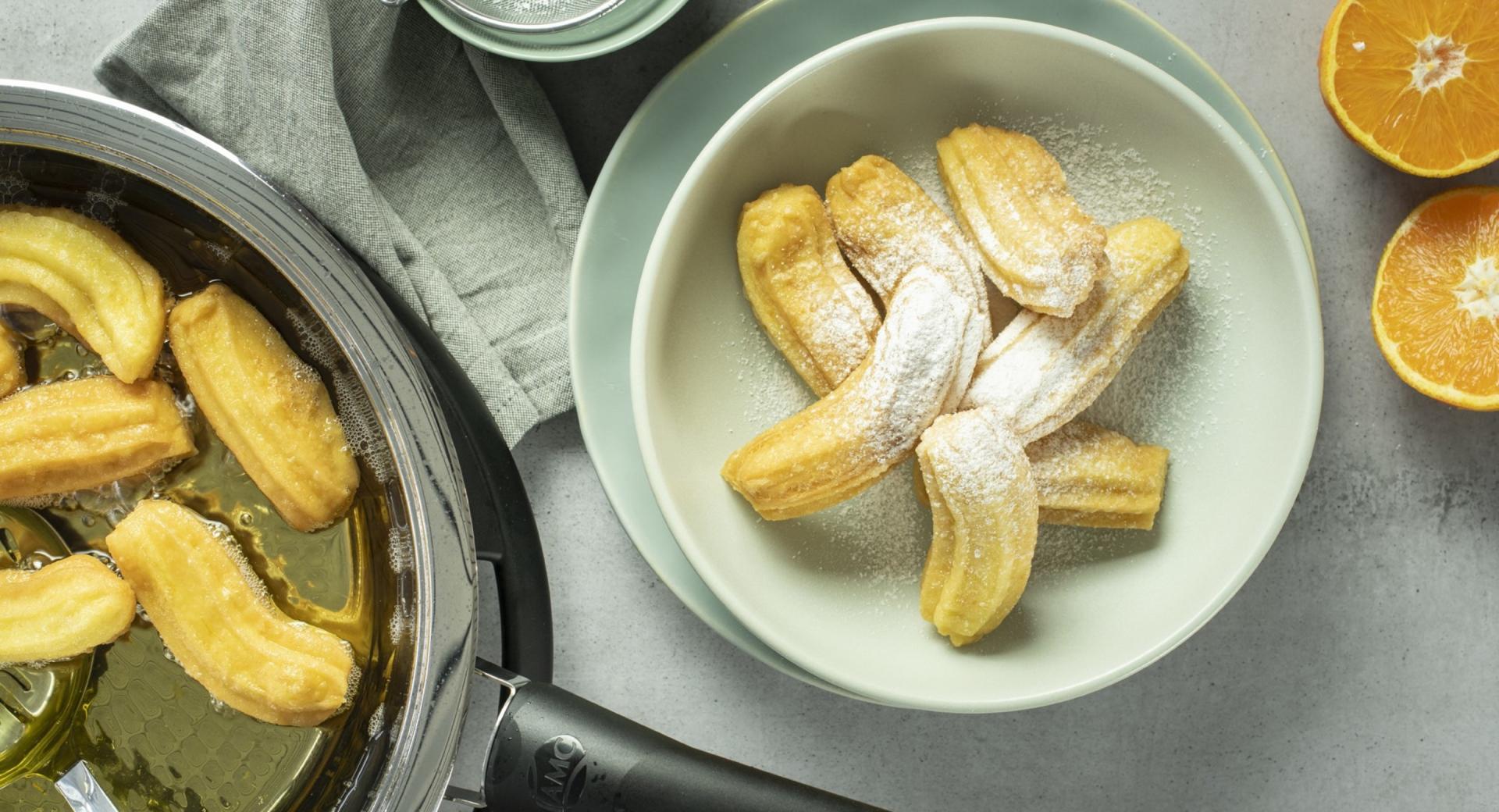 Churros (orange pastries)