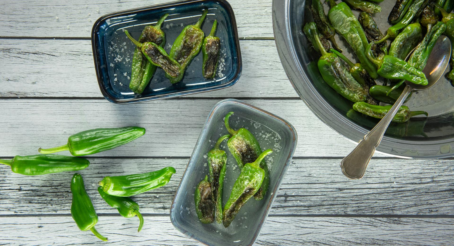 Pimientos del Padrón (Spanish-style blistered peppers)