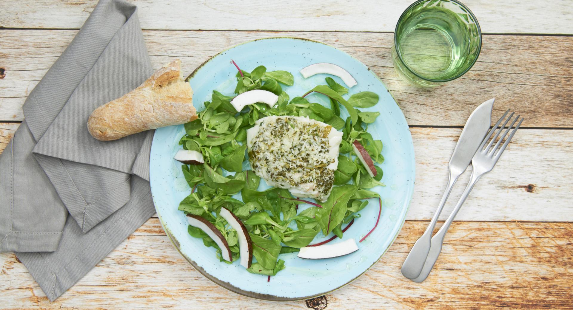 Cod fillet with coriander and coconut