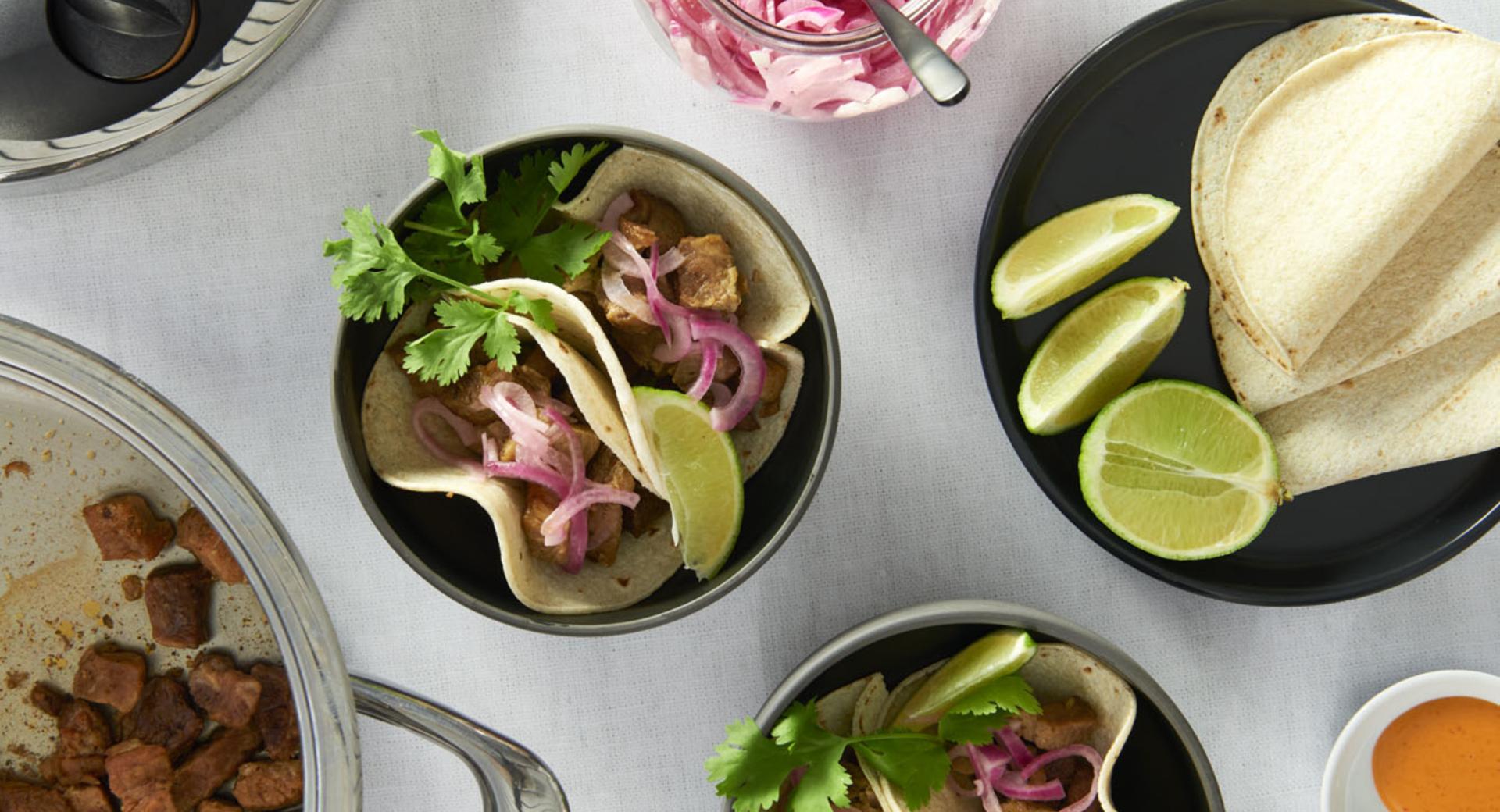 Carnitas with pickled onions