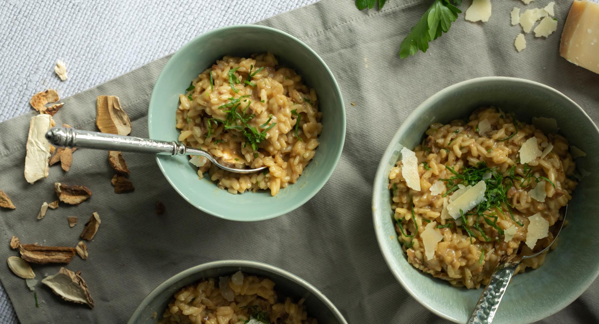 Risotto with porcini mushrooms 