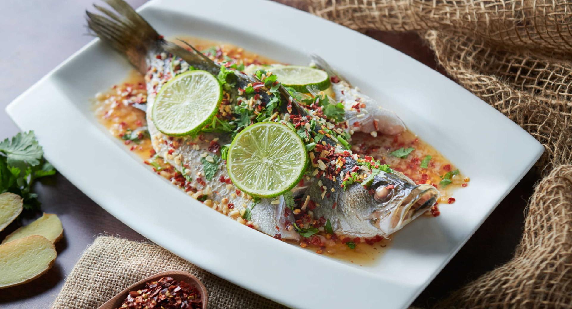 Thai style steamed fish