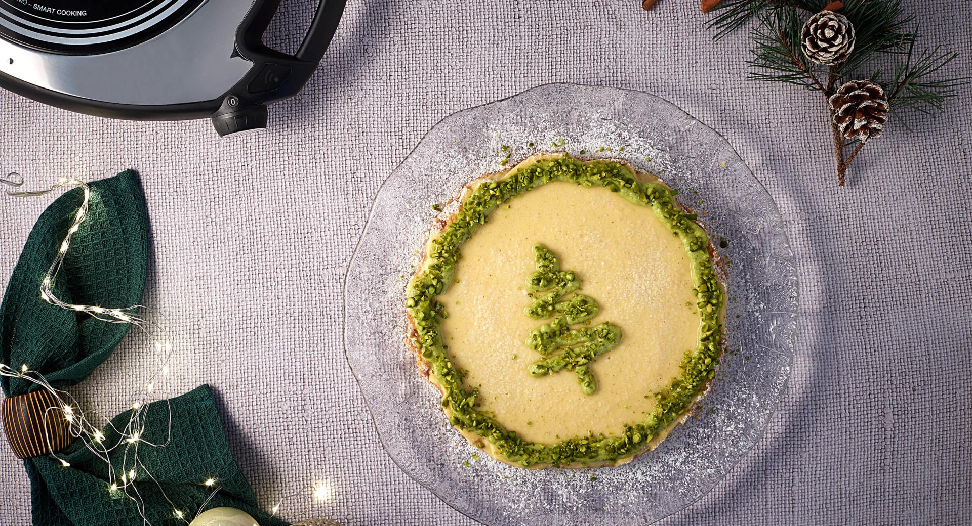 White Chocolate Cheesecake with Pistachios