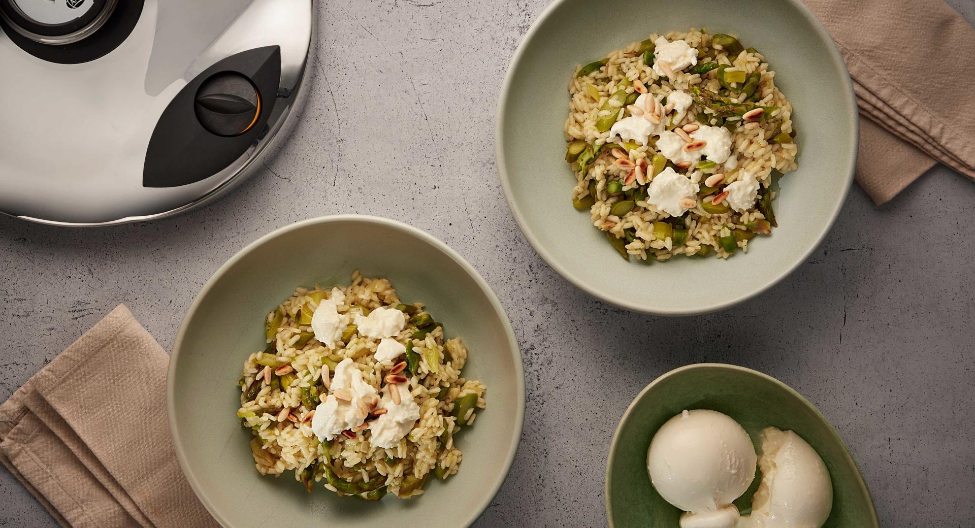 Risotto with roasted asparagus