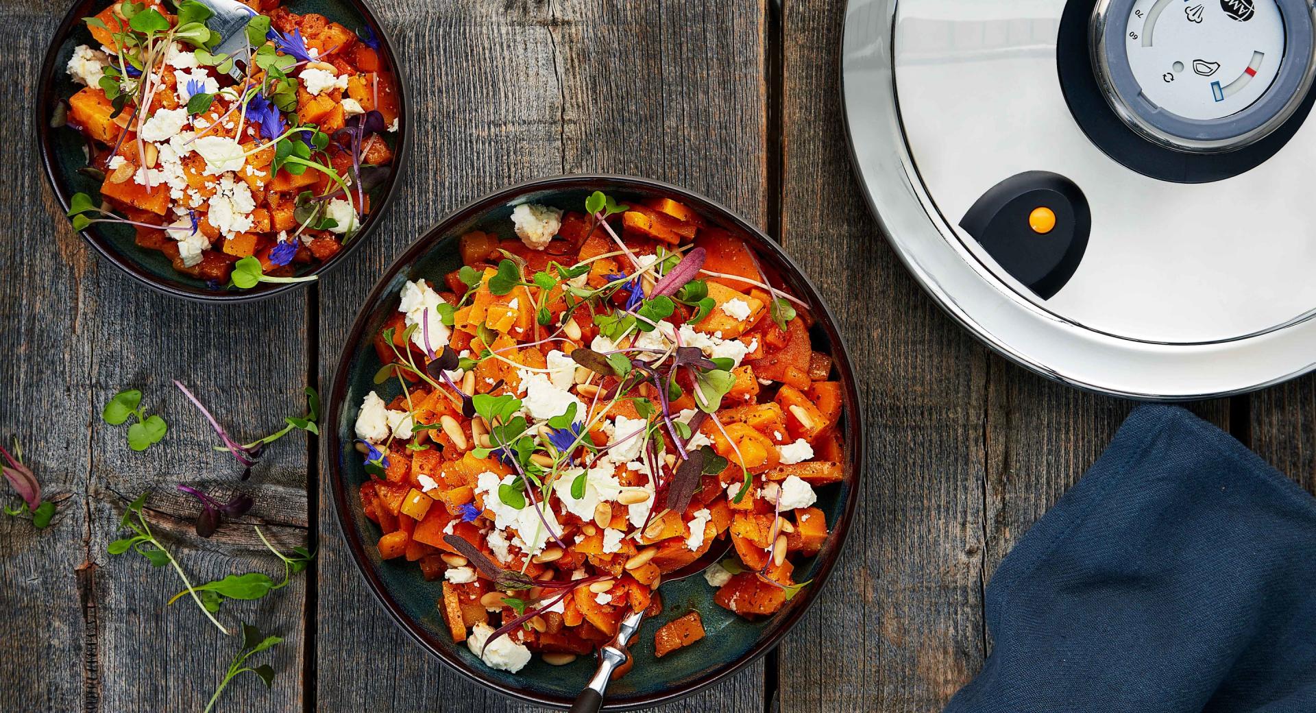 Warm pumpkin salad