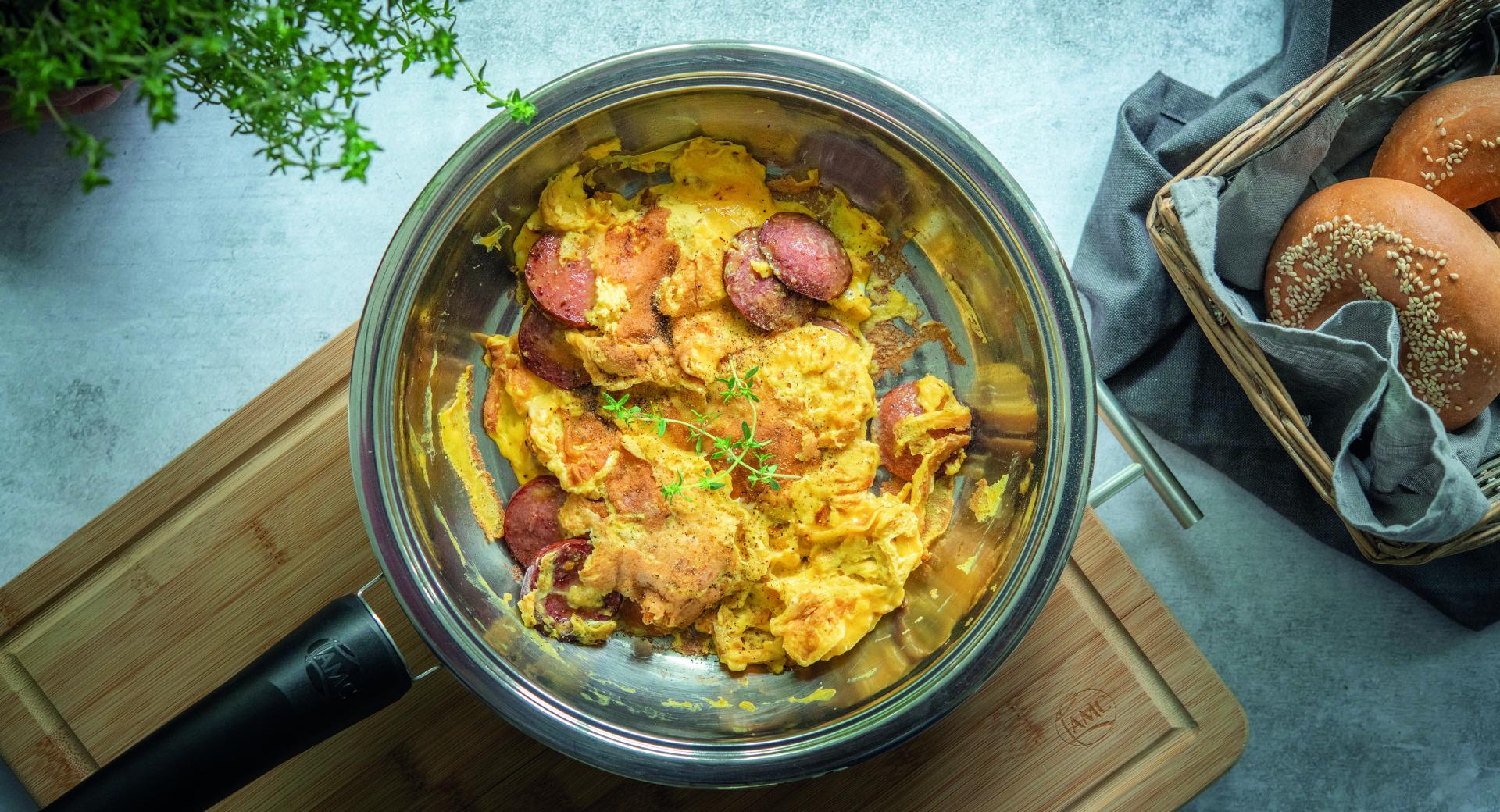 Scrambled Eggs with Sucuk Scrambled Eggs with Sucuk