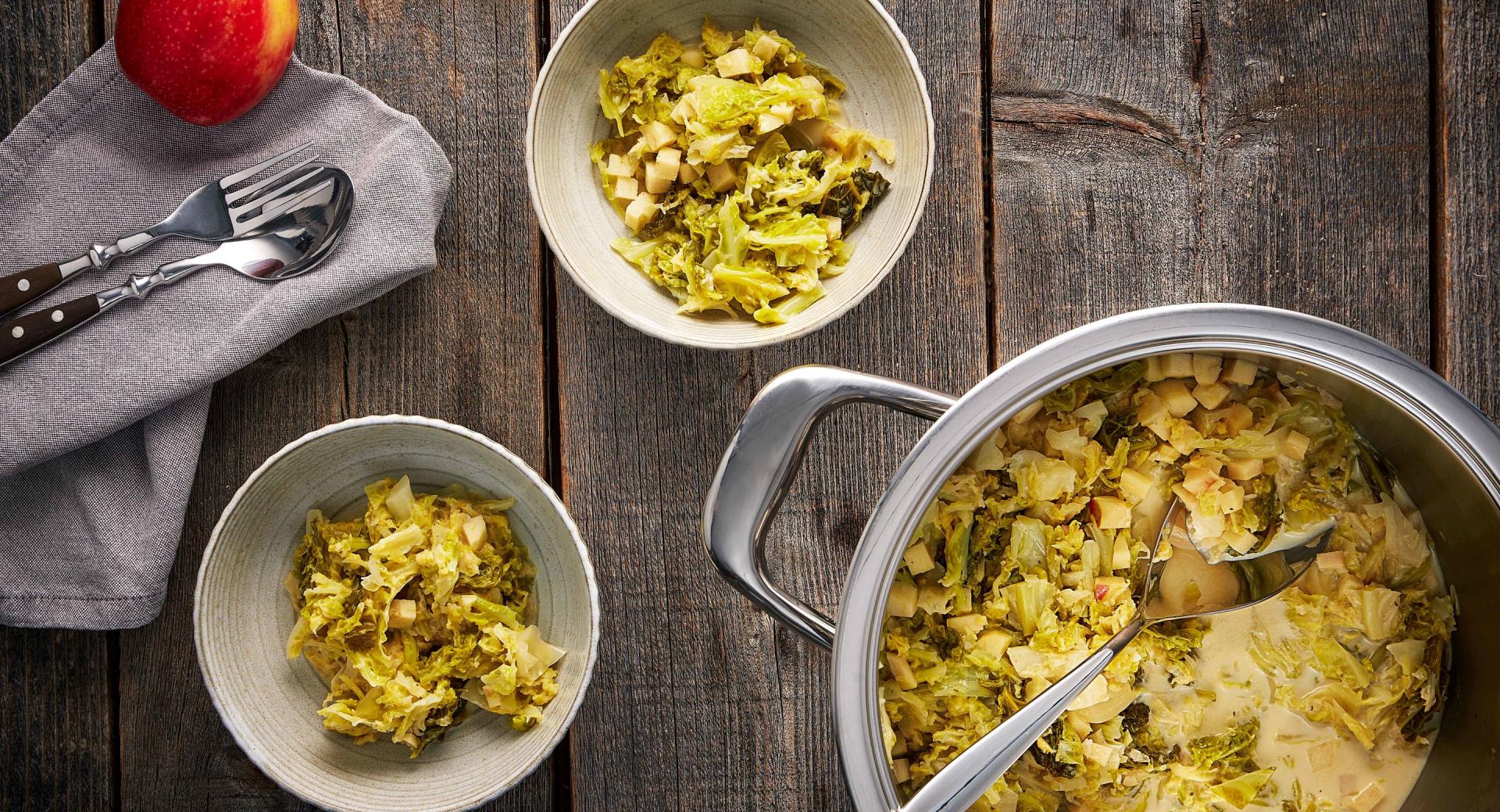 Creamy savoy cabbage Creamy savoy cabbage