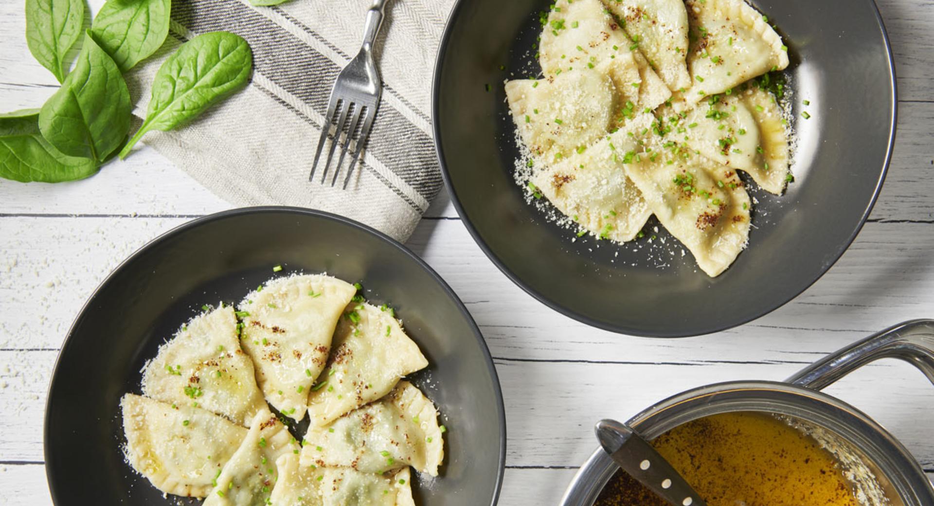 Schlutzkrapfen (mezzelune)