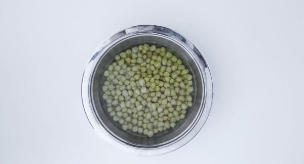 Leave chickpeas to soak in a litre of cold water overnight.
