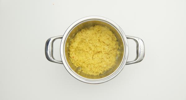 Remove the Secuquick, stir in the Parmesan cheese and let the risotto cool lukewarm.