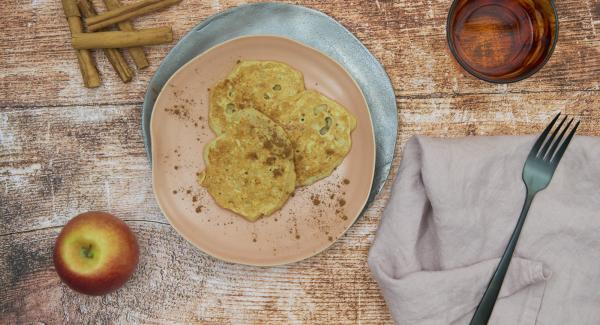 As soon as the dough is firm, turn and bake until done. Continue with the rest of the dough.