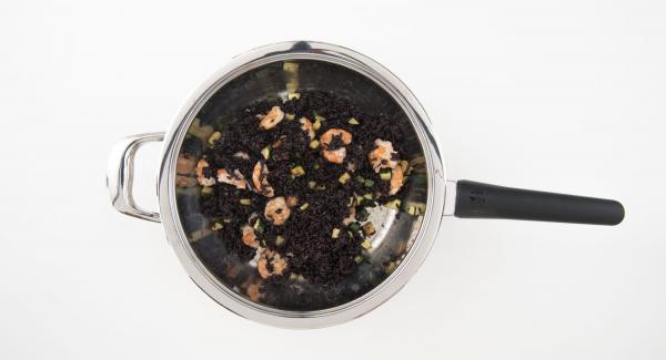 At the end of cooking time of the Secuquick, place pot in the inverted lid and let it depressurize by itself. Open Secuquick and add the rice to the HotPan, mix and Season with Lemon Juice and extra virgin olive oil as desired. Serve warm or cold.