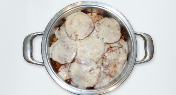 At the end of cooking time, place pot into the inverted lid and place Navigenio overhead and set at high level.