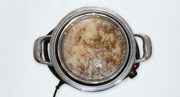 Place Softiera bowl inside the pot above the meatballs and cover.