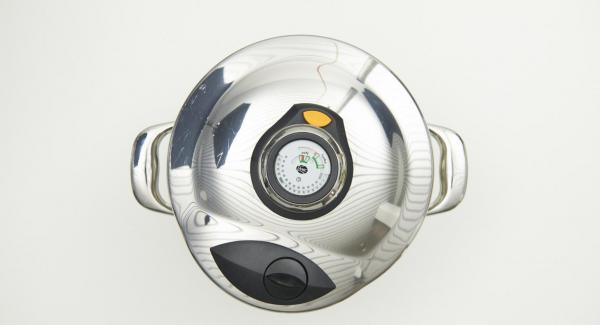 At the end of cooking time, place the pot in an inverted lid and leave it to depressurize by itself. At the end of cooking time, place the pot in an inverted lid and leave it to depressurize by itself.