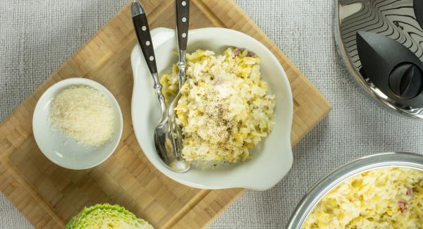 Savoy cabbage risotto