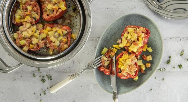 Stuffed peppers with ratatouille