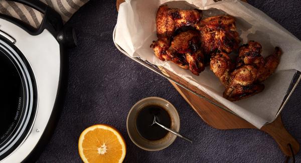 Chicken wings with orange-honey marinade