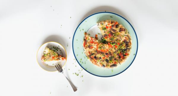 Quiche with vegetables