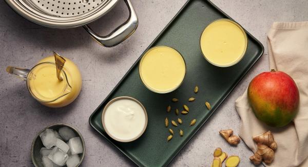 Mango lassi with ginger