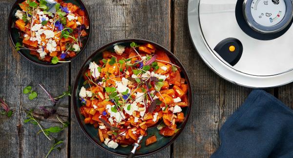 Warm pumpkin salad