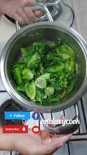 Stir-fried Asian Green Kai Lan (Vegetables) with Garlic